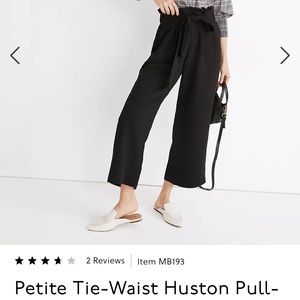 Madewell Petite Huston Tie Front Pants
